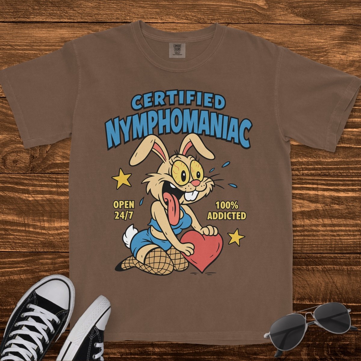 CERTIFIED NYMPHOMANIAC - TeeHeeUSCo - T-Shirt