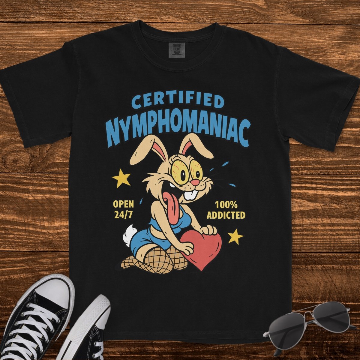 CERTIFIED NYMPHOMANIAC - TeeHeeUSCo - T-Shirt