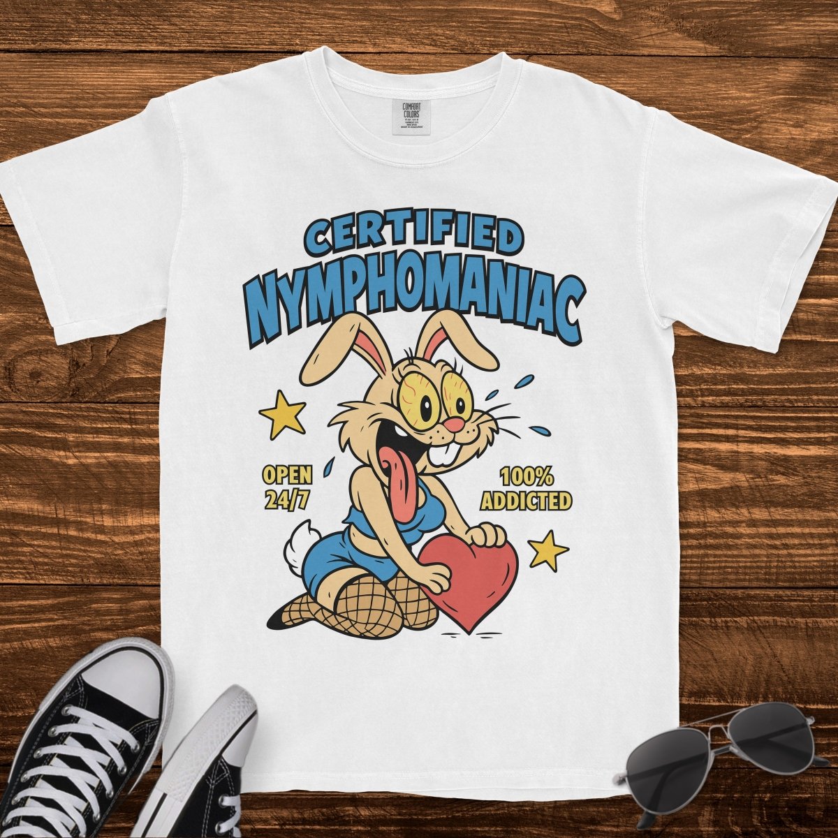 CERTIFIED NYMPHOMANIAC - TeeHeeUSCo - T-Shirt