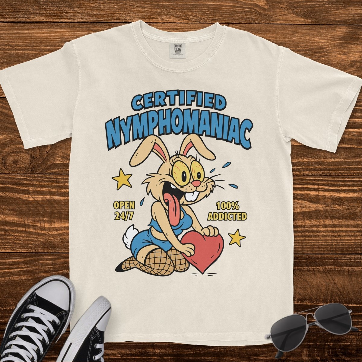 CERTIFIED NYMPHOMANIAC - TeeHeeUSCo - T-Shirt