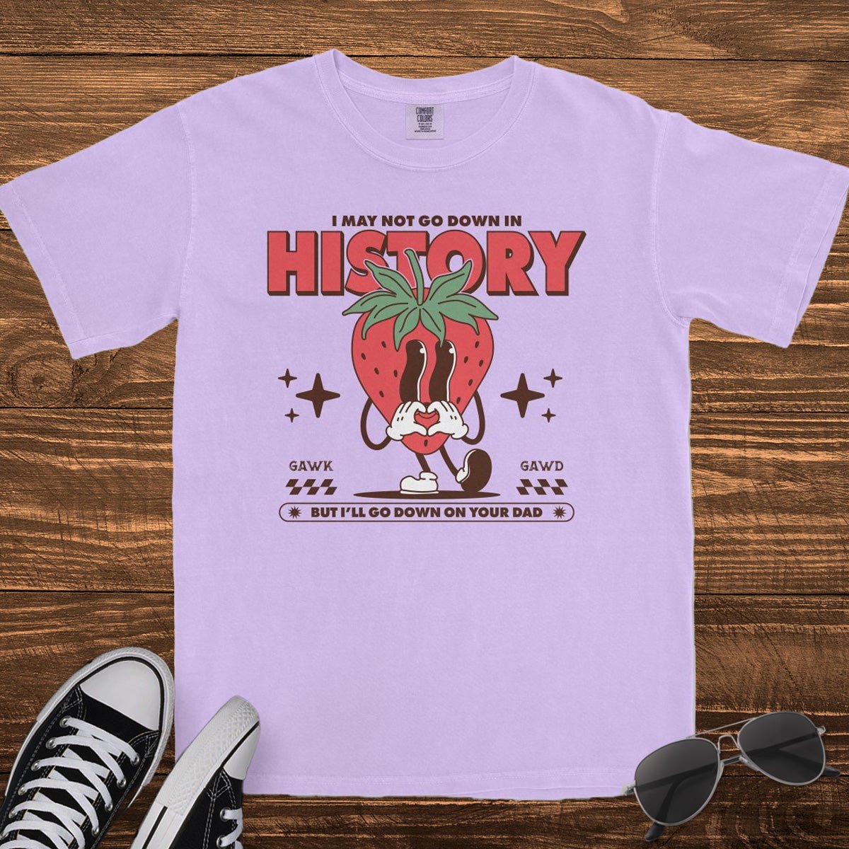 DOWN ON YOUR DAD - TeeHeeUSCo - T-Shirt