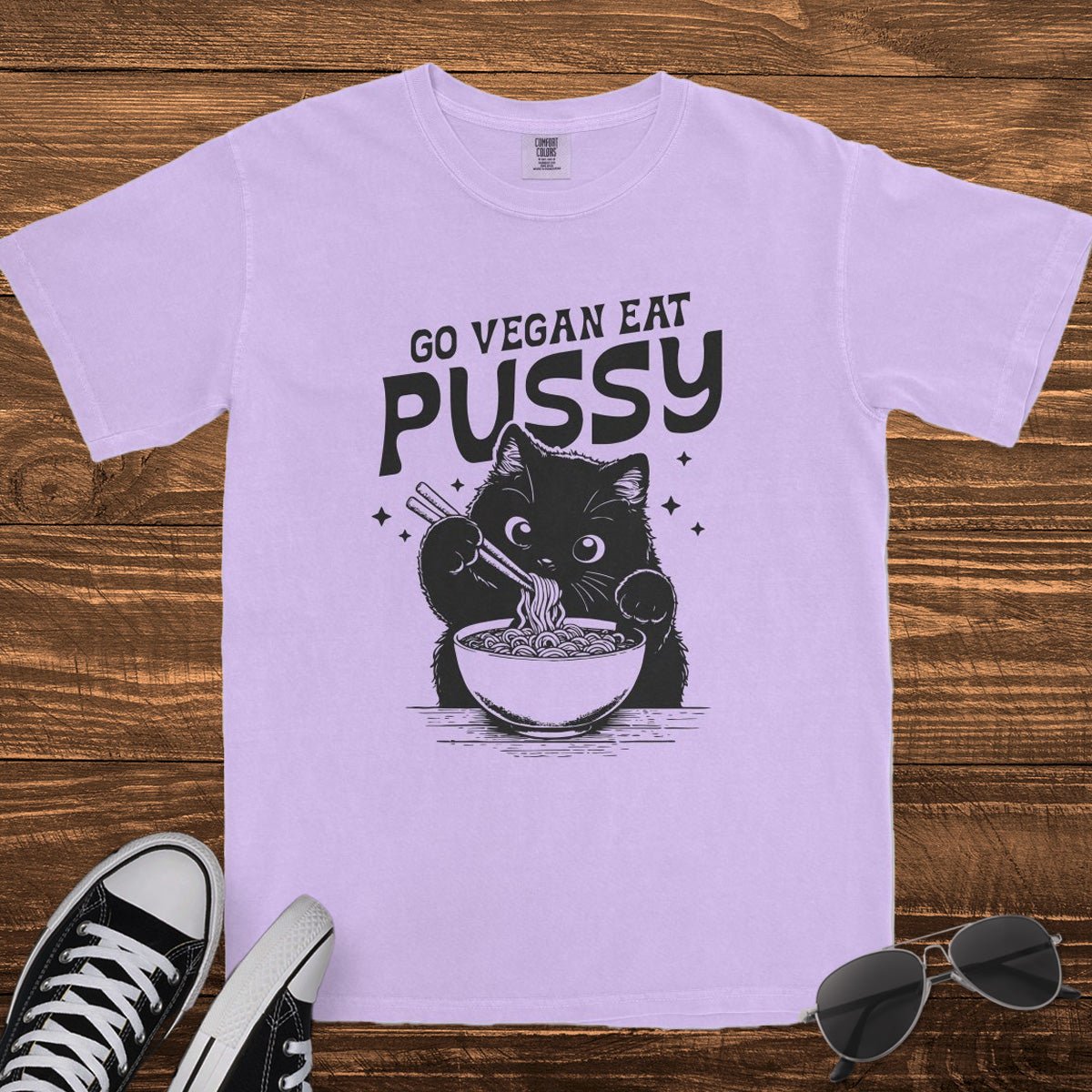 GO VEGAN EAT P*SSY - TeeHeeUSCo - T-Shirt