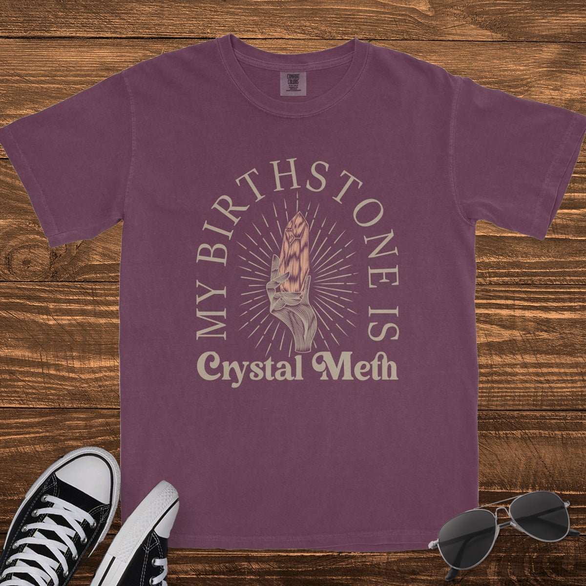 MY BIRTHSTONE IS CRYSTAL - TeeHeeUSCo - T-Shirt