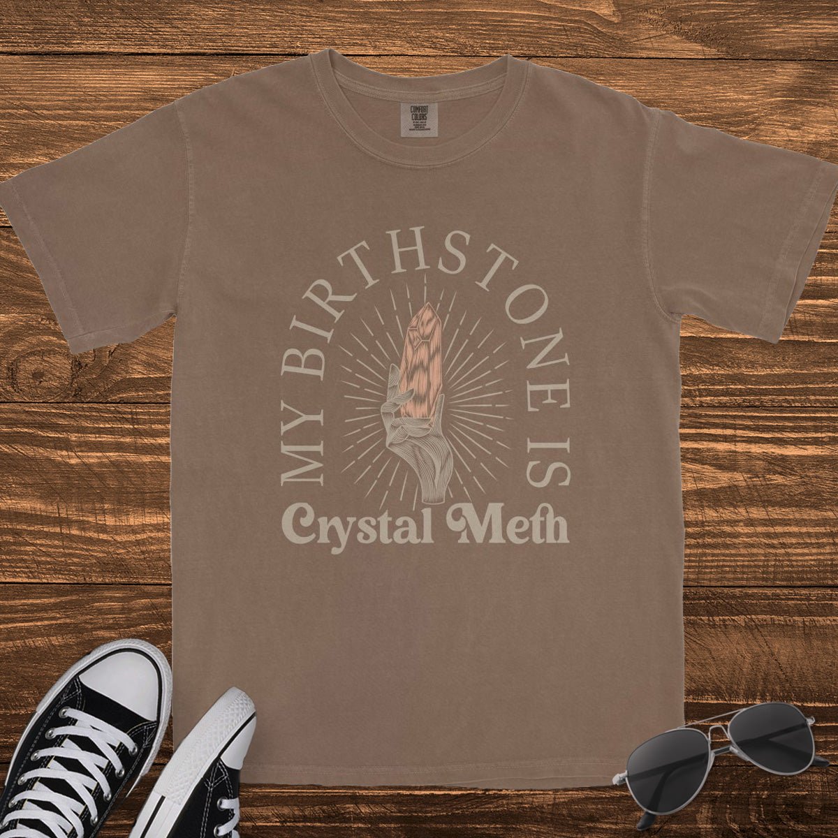 MY BIRTHSTONE IS CRYSTAL - TeeHeeUSCo - T-Shirt
