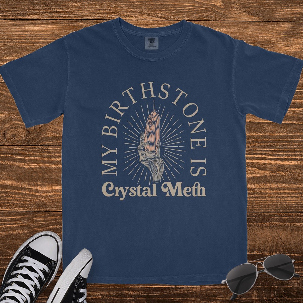 MY BIRTHSTONE IS CRYSTAL - TeeHeeUSCo - T-Shirt