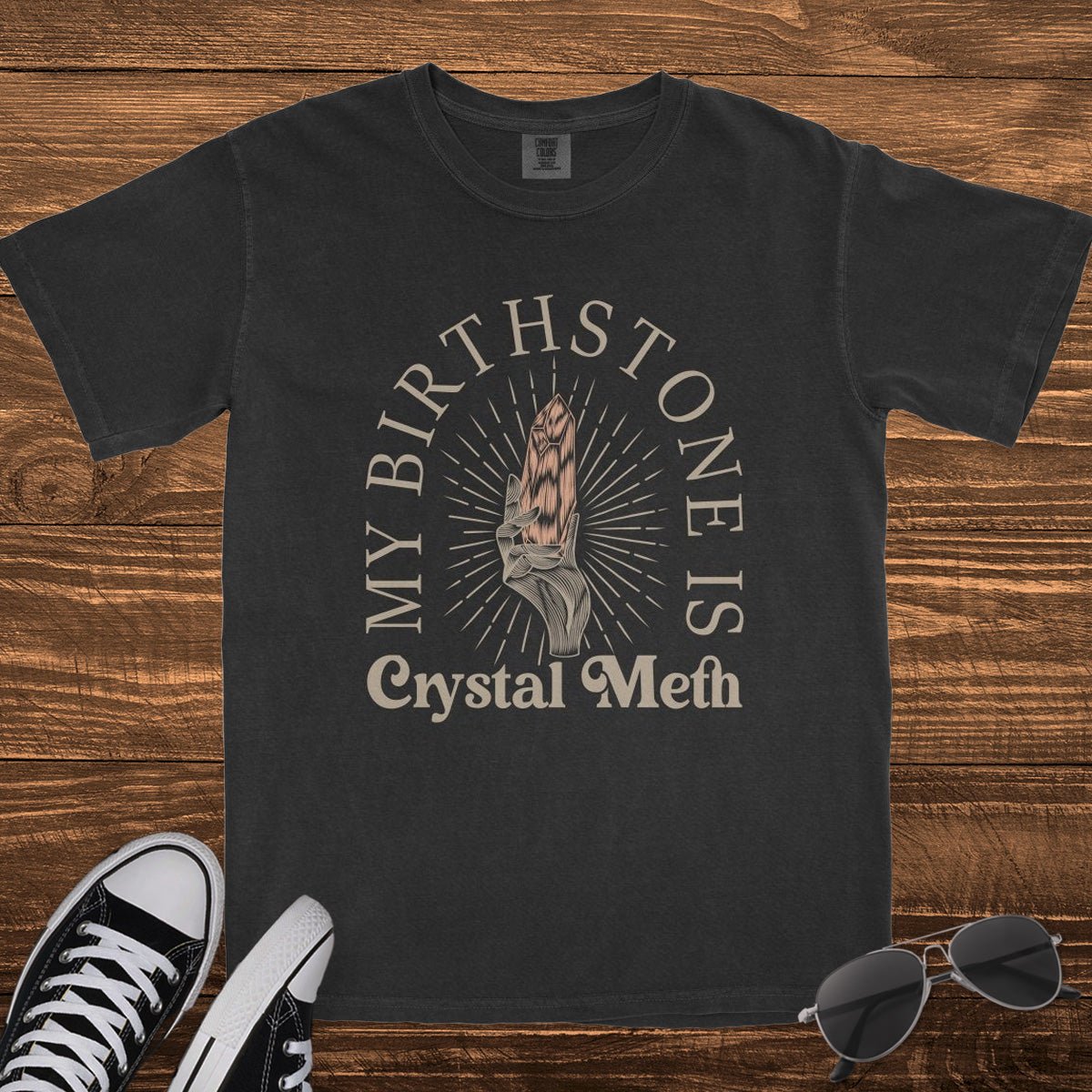 MY BIRTHSTONE IS CRYSTAL - TeeHeeUSCo - T-Shirt