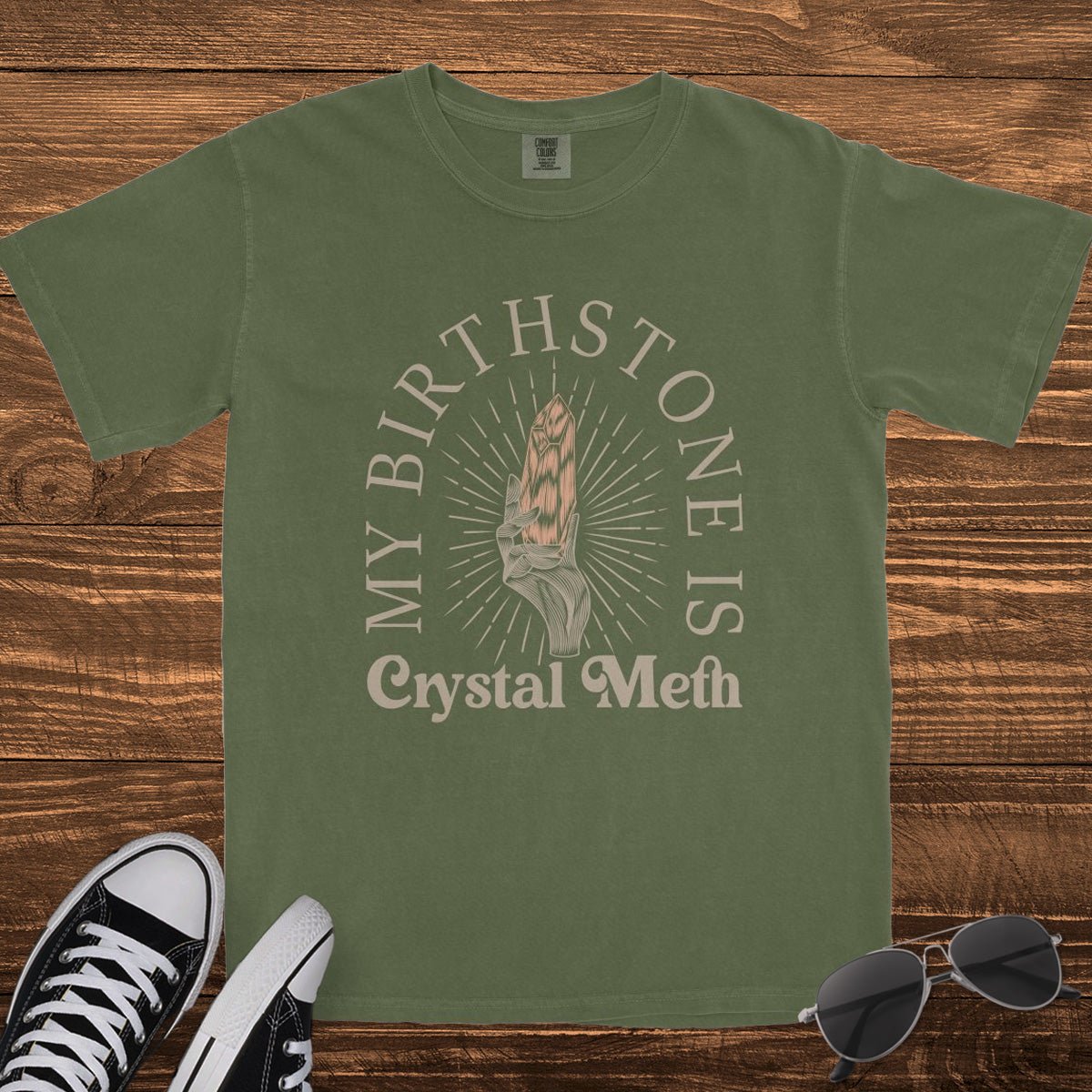 MY BIRTHSTONE IS CRYSTAL - TeeHeeUSCo - T-Shirt