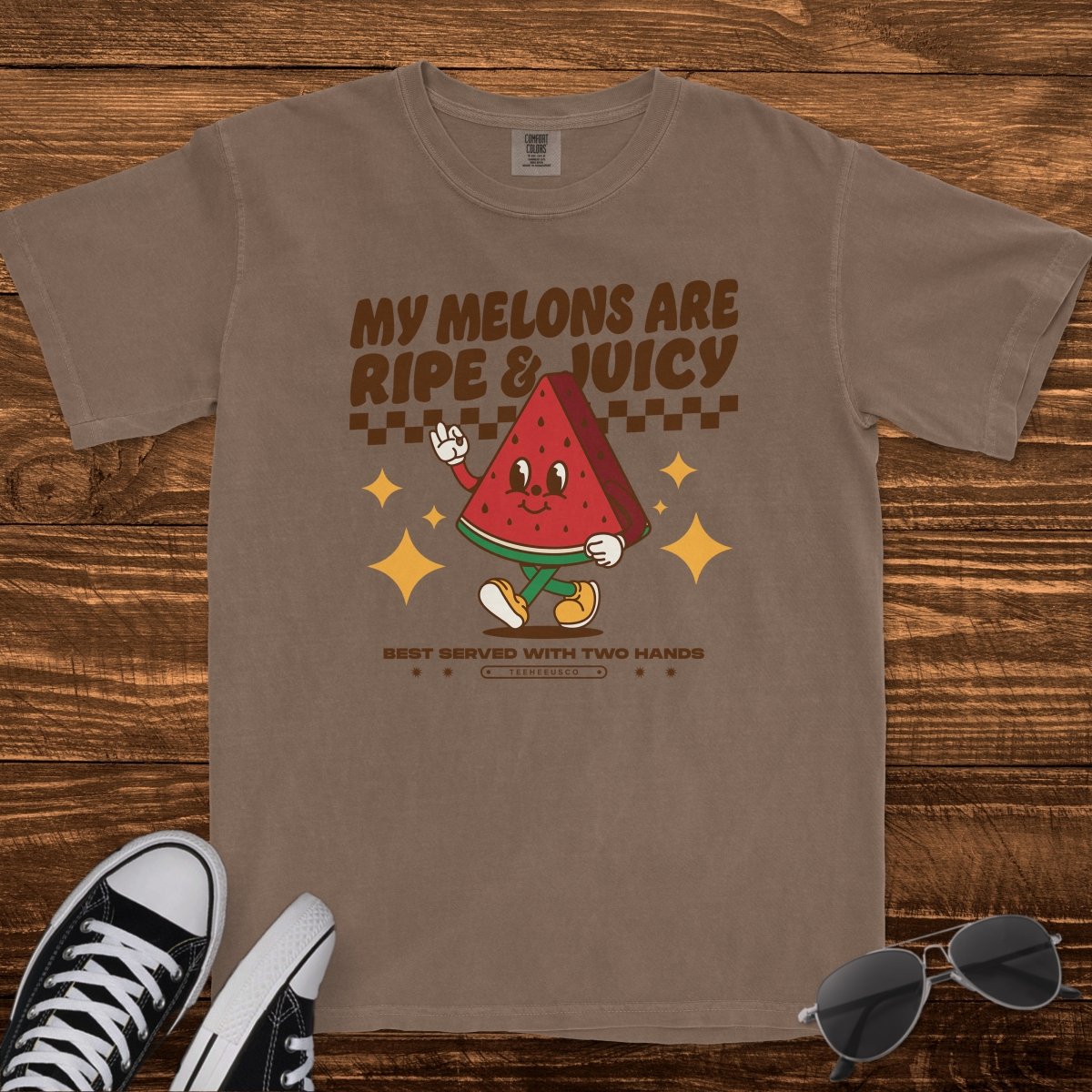 MY MELONS ARE RIPE & JUICY - TeeHeeUSCo - T-Shirt