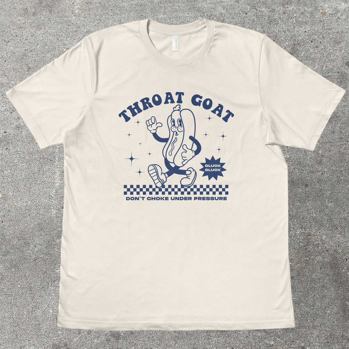 THROAT GOAT RETRO MASCOT - TeeHeeUSCo - T-Shirt