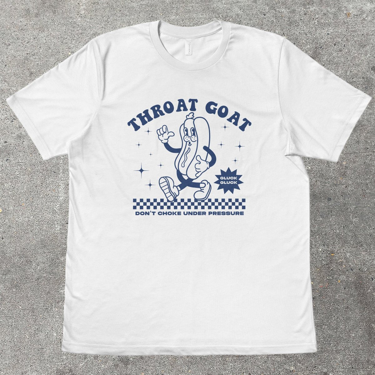 THROAT GOAT RETRO MASCOT - TeeHeeUSCo - T-Shirt