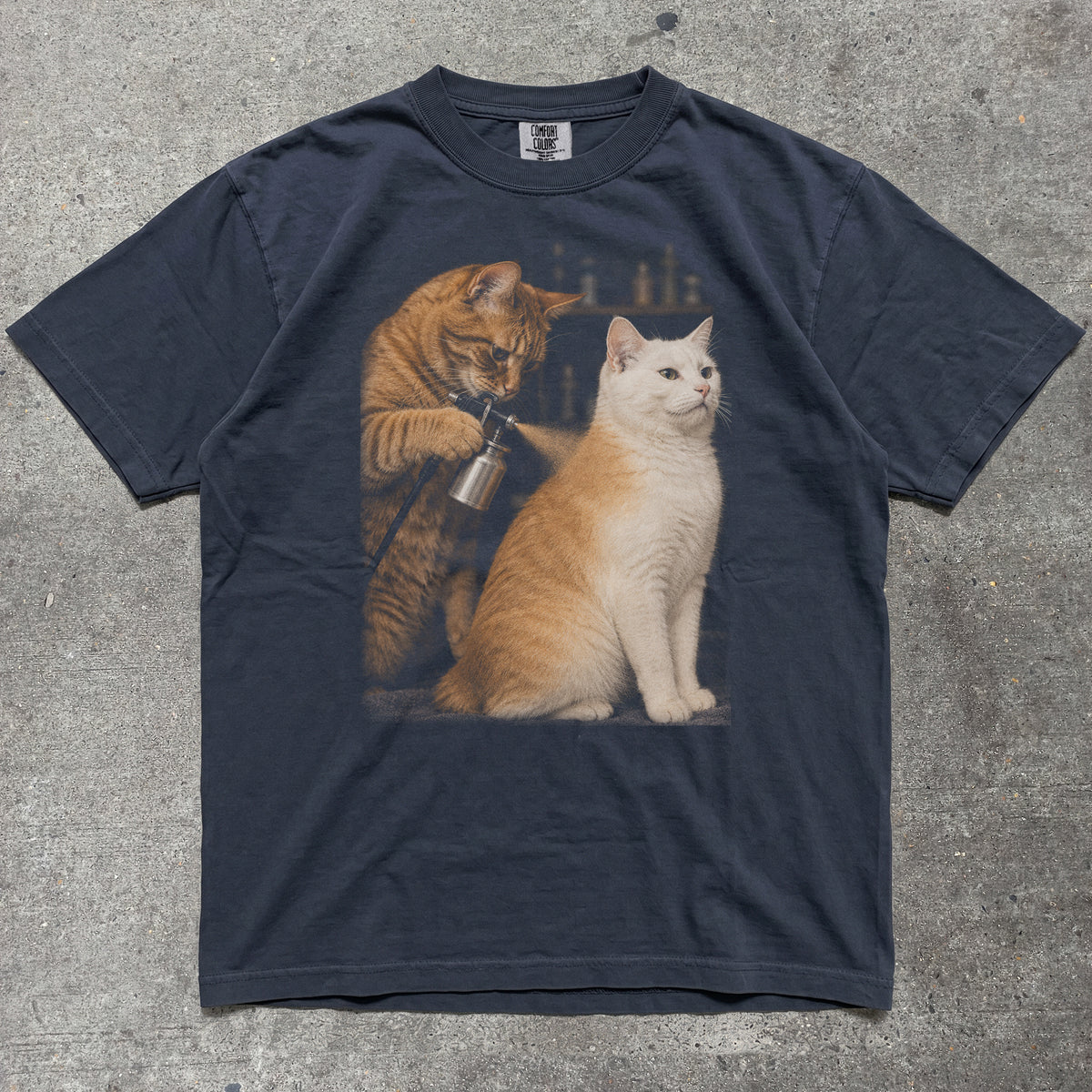 CAT SPRAY TAN SHIRT