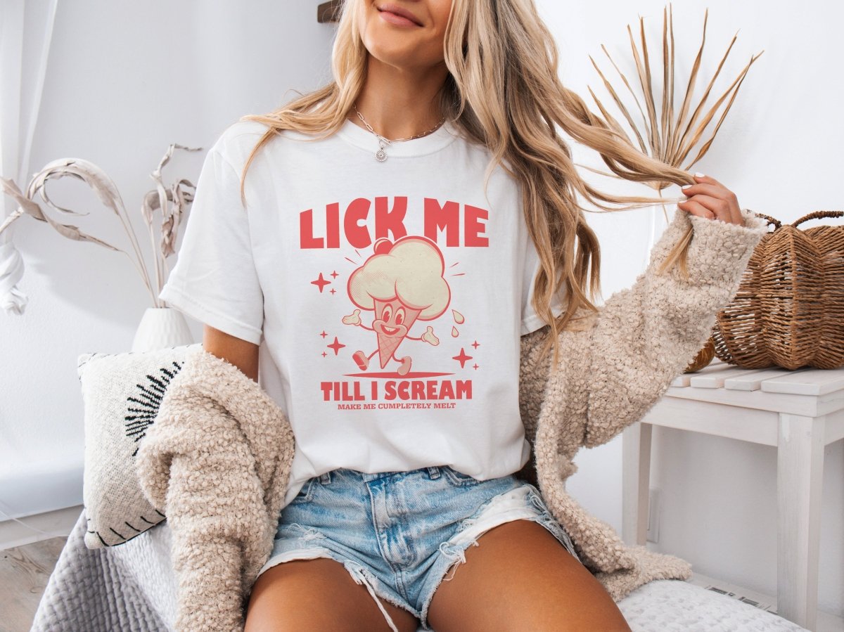 LICK ME TILL ICE CREAM - TeeHeeUSCo - T-Shirt