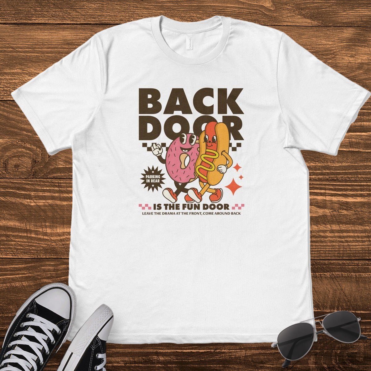 BACK DOOR IS THE FUN DOOR - TeeHeeUSCo - T-Shirt