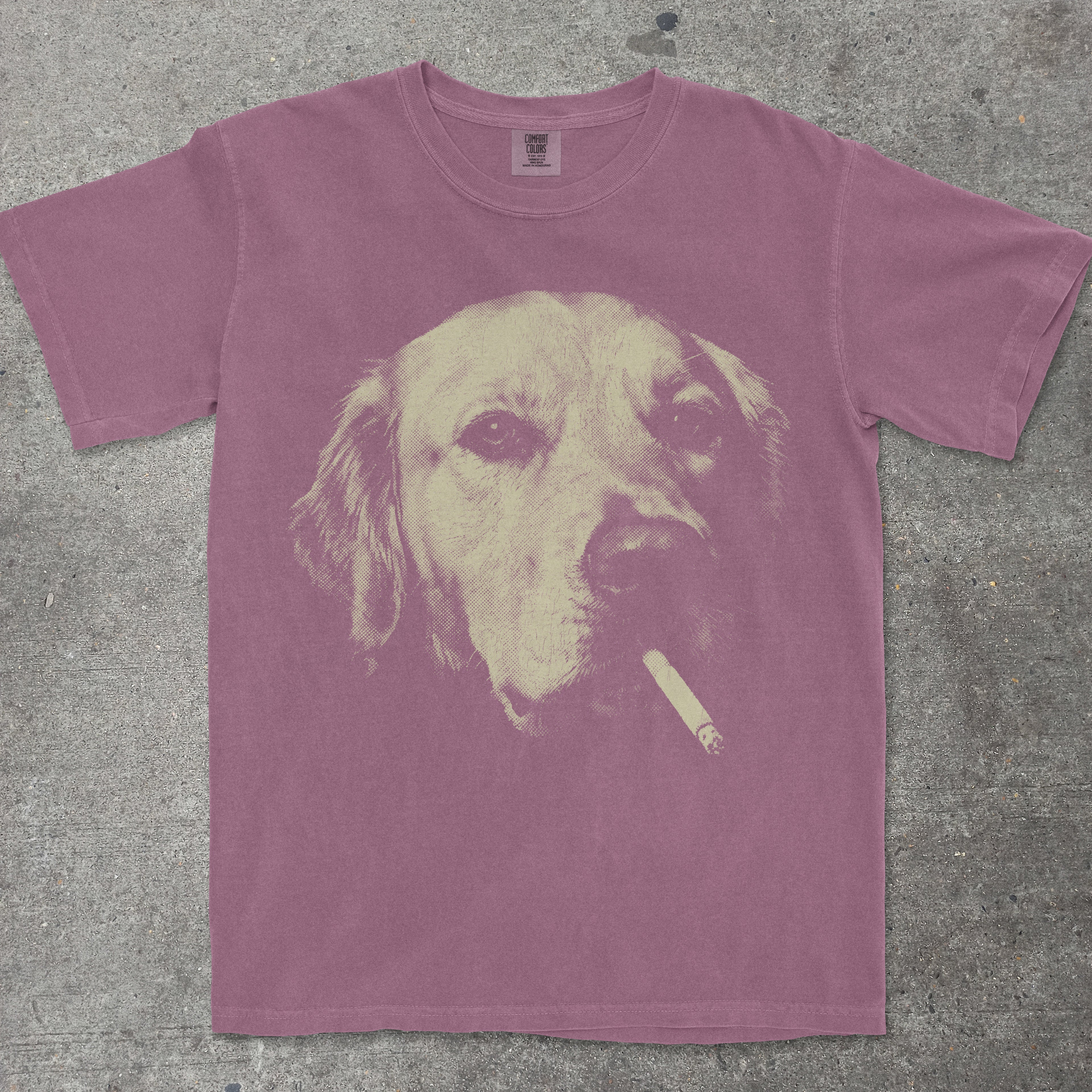 SMOKING GOLDEN RETRIEVER FACE