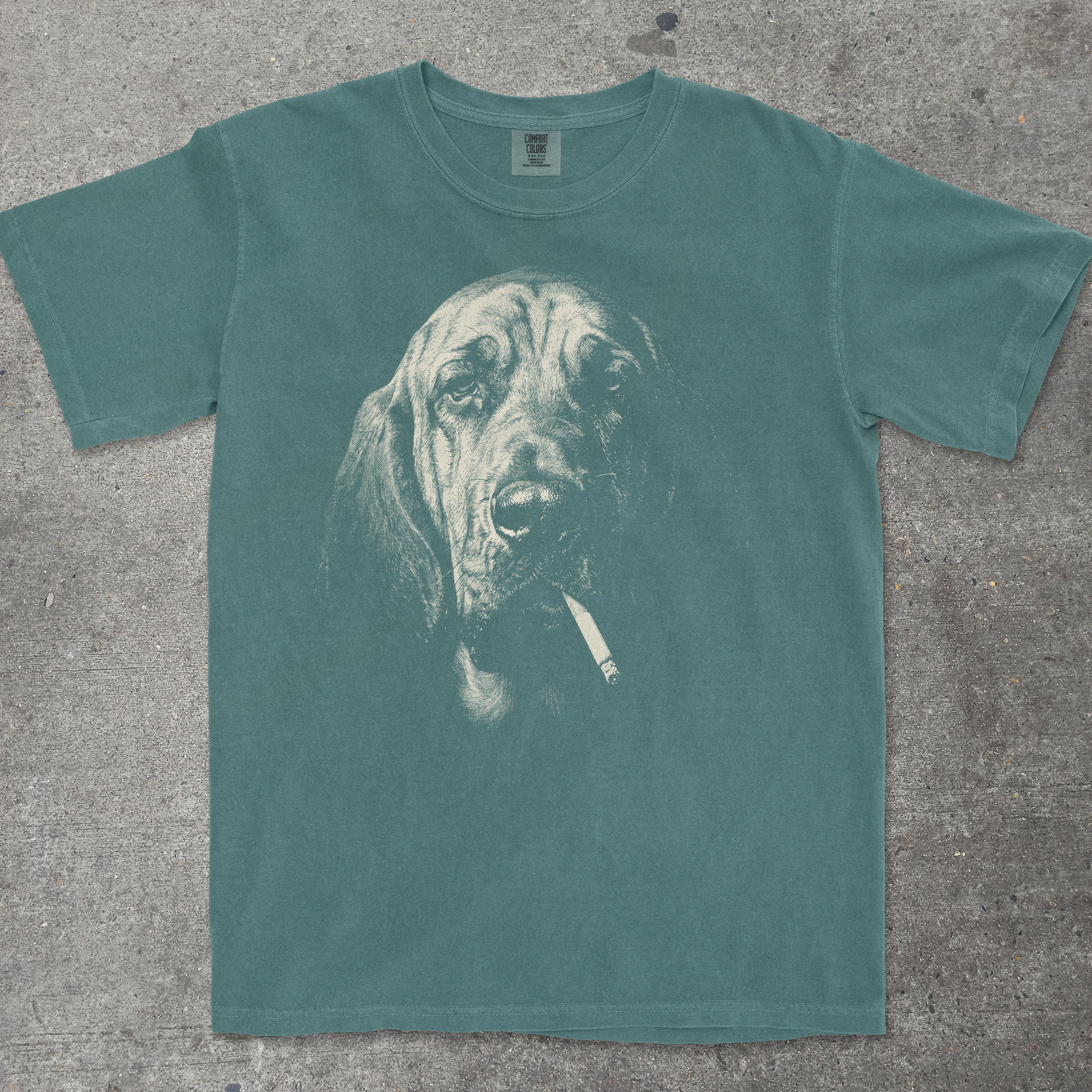 SMOKING BLOODHOUND FACE
