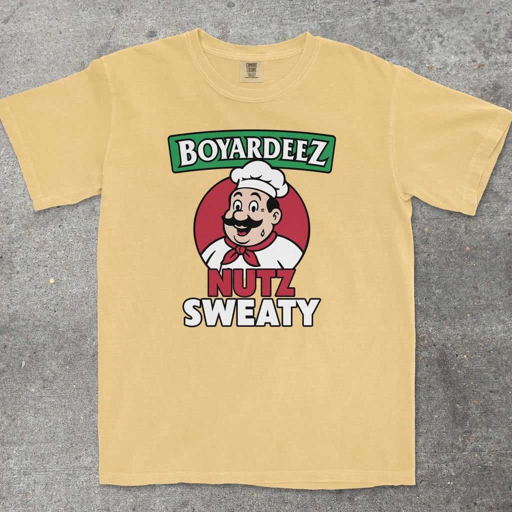 BOYARDEEZ NUTZ SWEATY - TeeHeeUSCo - T-Shirt