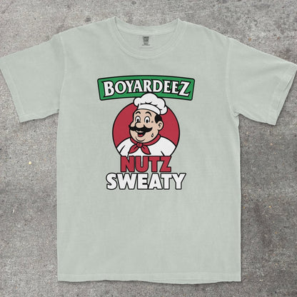 BOYARDEEZ NUTZ SWEATY - TeeHeeUSCo - T-Shirt