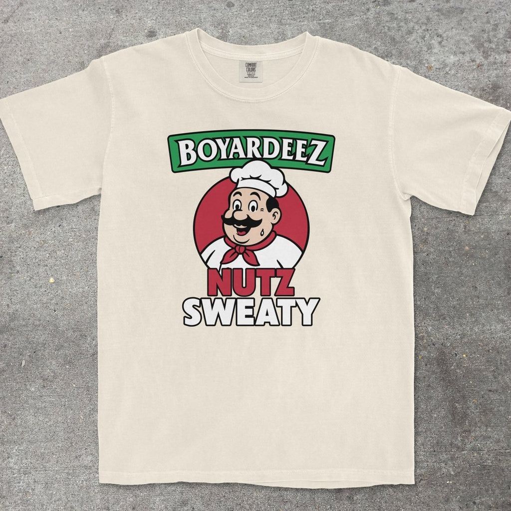 BOYARDEEZ NUTZ SWEATY - TeeHeeUSCo - T-Shirt