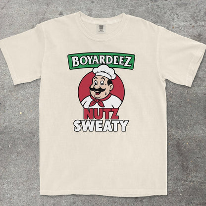BOYARDEEZ NUTZ SWEATY - TeeHeeUSCo - T-Shirt