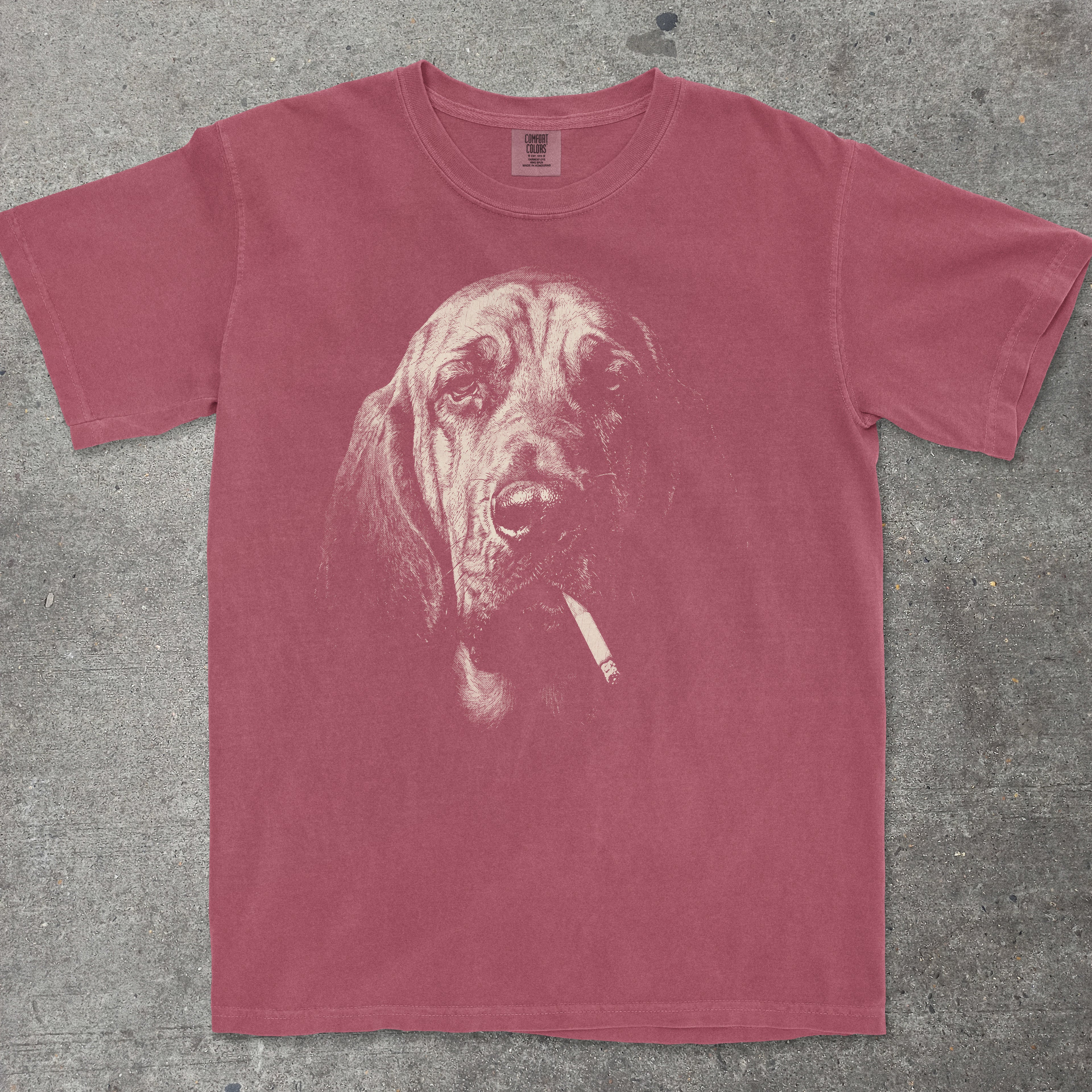 SMOKING BLOODHOUND FACE
