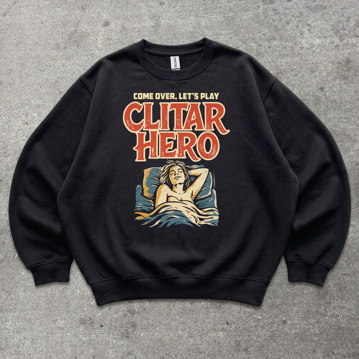 Clitar Hero Crewneck sweatshirt in Black