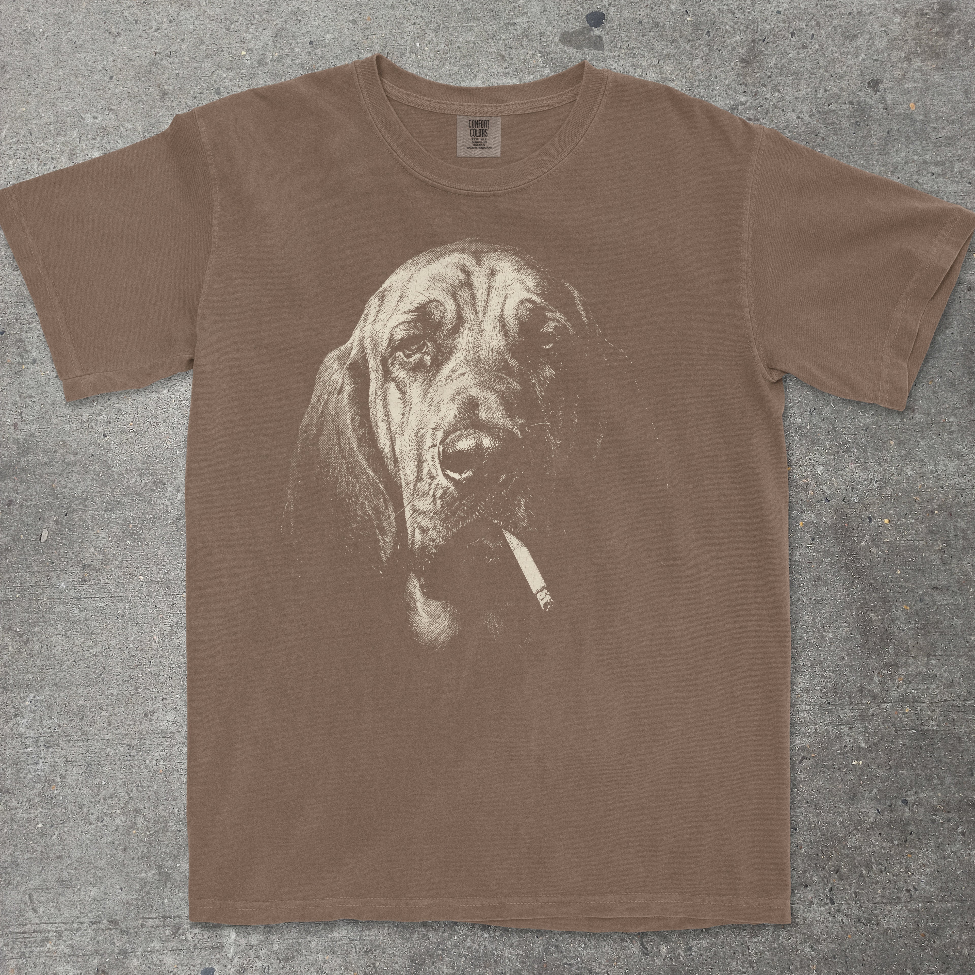 SMOKING BLOODHOUND FACE