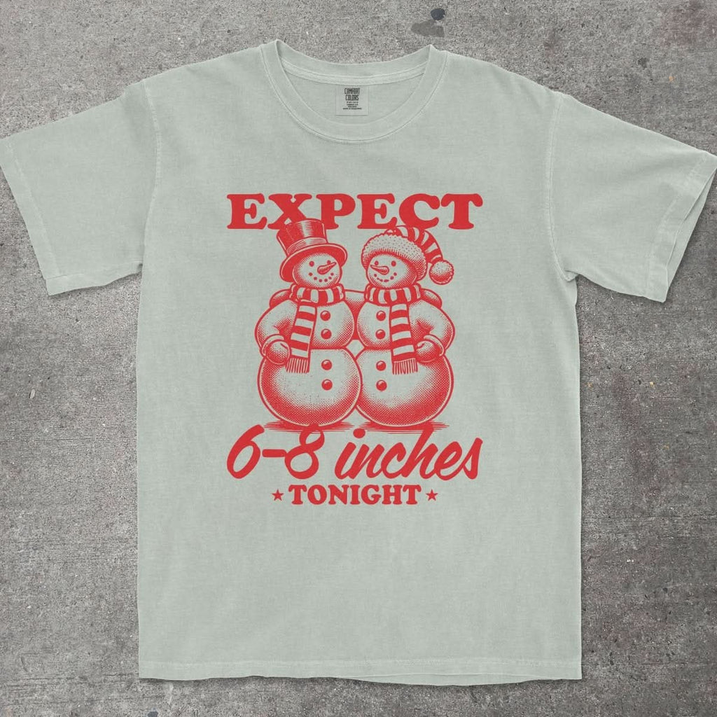 EXPECT 6 - 8 INCHES TONIGHT - TeeHeeUSCo - T-Shirt