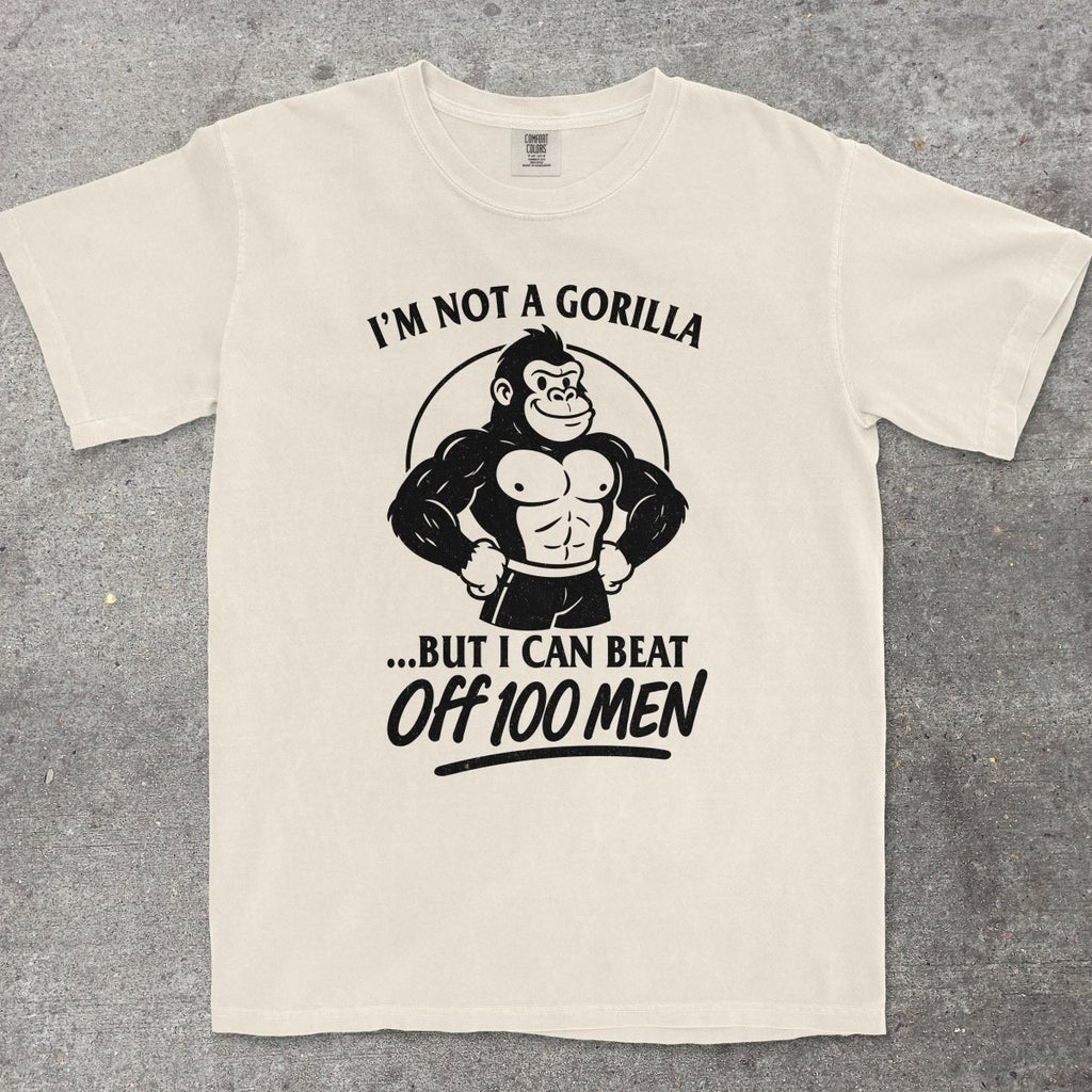GORILLA VS 100 MEN - TeeHeeUSCo - T-Shirt