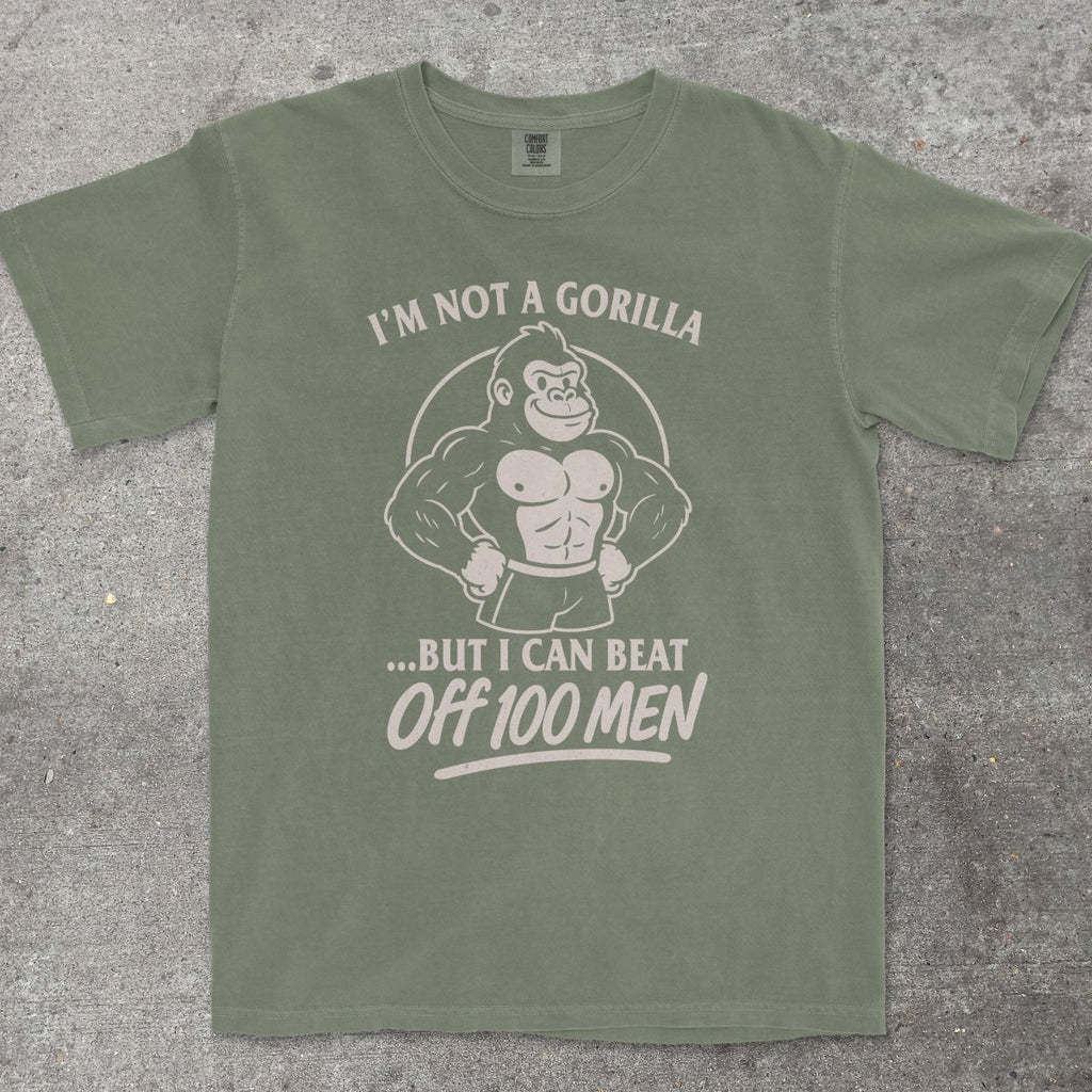 GORILLA VS 100 MEN - TeeHeeUSCo - T-Shirt