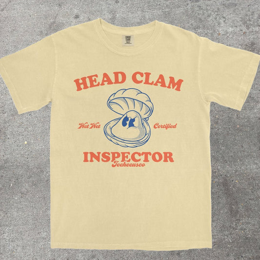 HEAD CLAM INSPECTOR - TeeHeeUSCo - T-Shirt