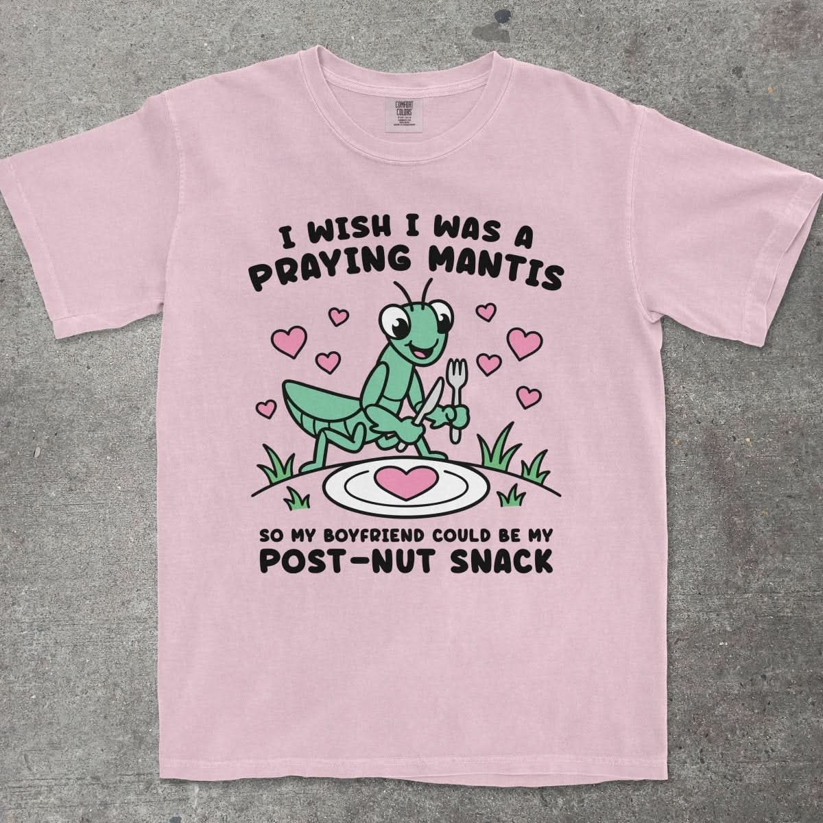 I WISH I WAS A PRAYING MANTIS SO MY BOYFRIEND COULD BE MY POST - NUT SNACK - TeeHeeUSCo - T-Shirt