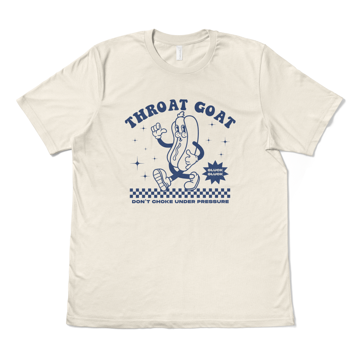 THROAT GOAT RETRO MASCOT - TeeHeeUSCo - T-Shirt