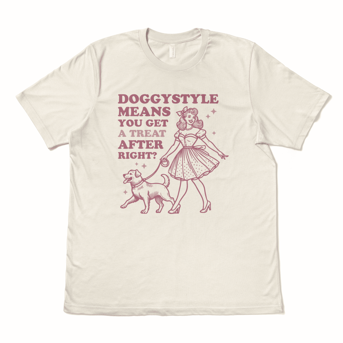 DOGGYSTYLE MEANS YOU GET A TREAT AFTER RIGHT - TeeHeeUSCo - T-Shirt