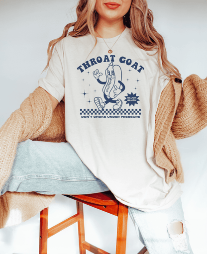 THROAT GOAT RETRO MASCOT - TeeHeeUSCo - T-Shirt