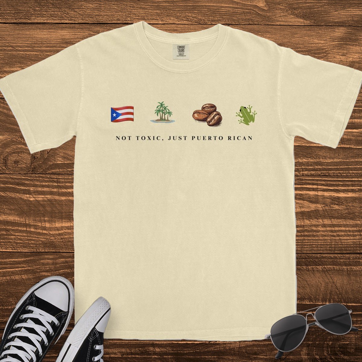 NOT TOXIC JUST PUERTO RICAN - TeeHeeUSCo - T-Shirt