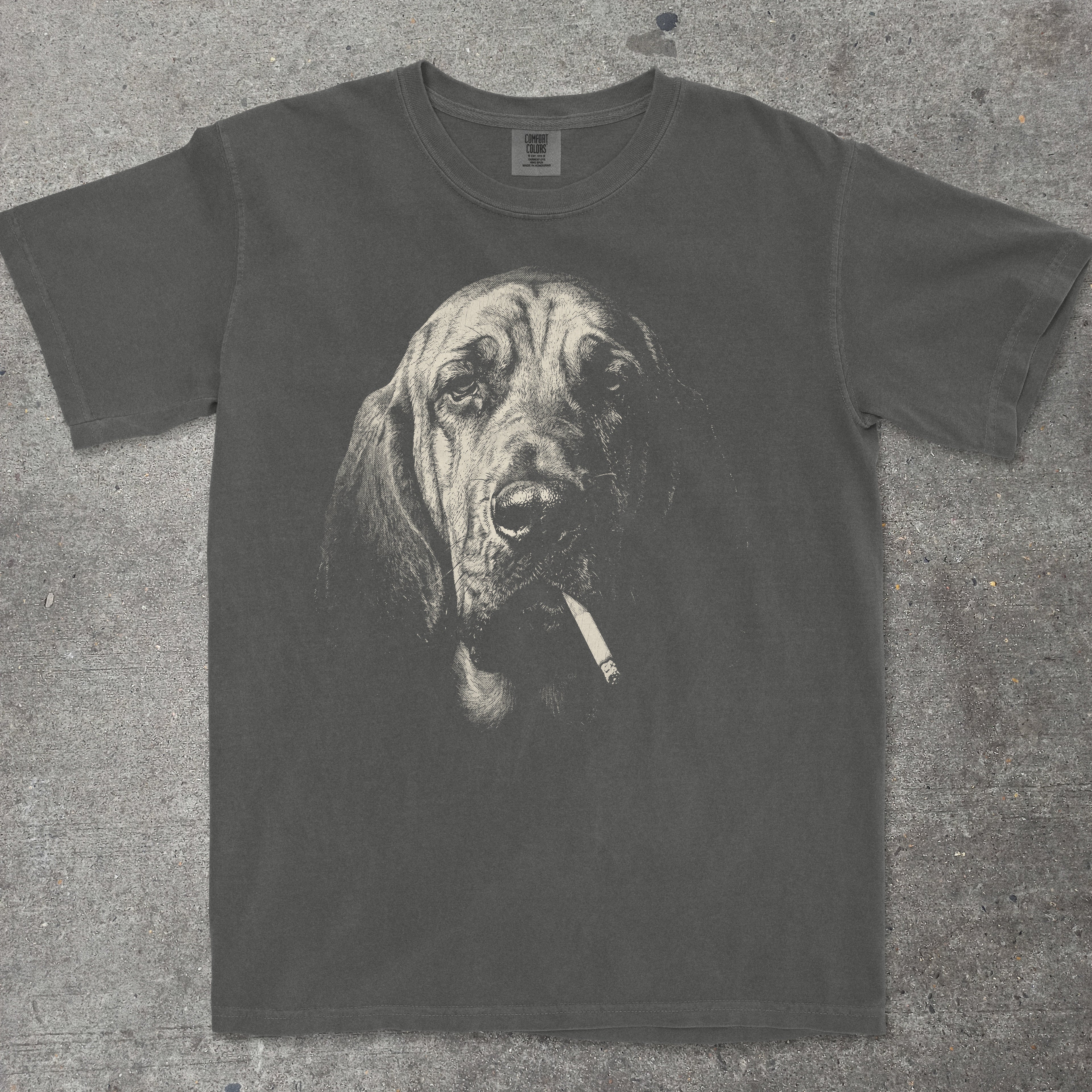 SMOKING BLOODHOUND FACE