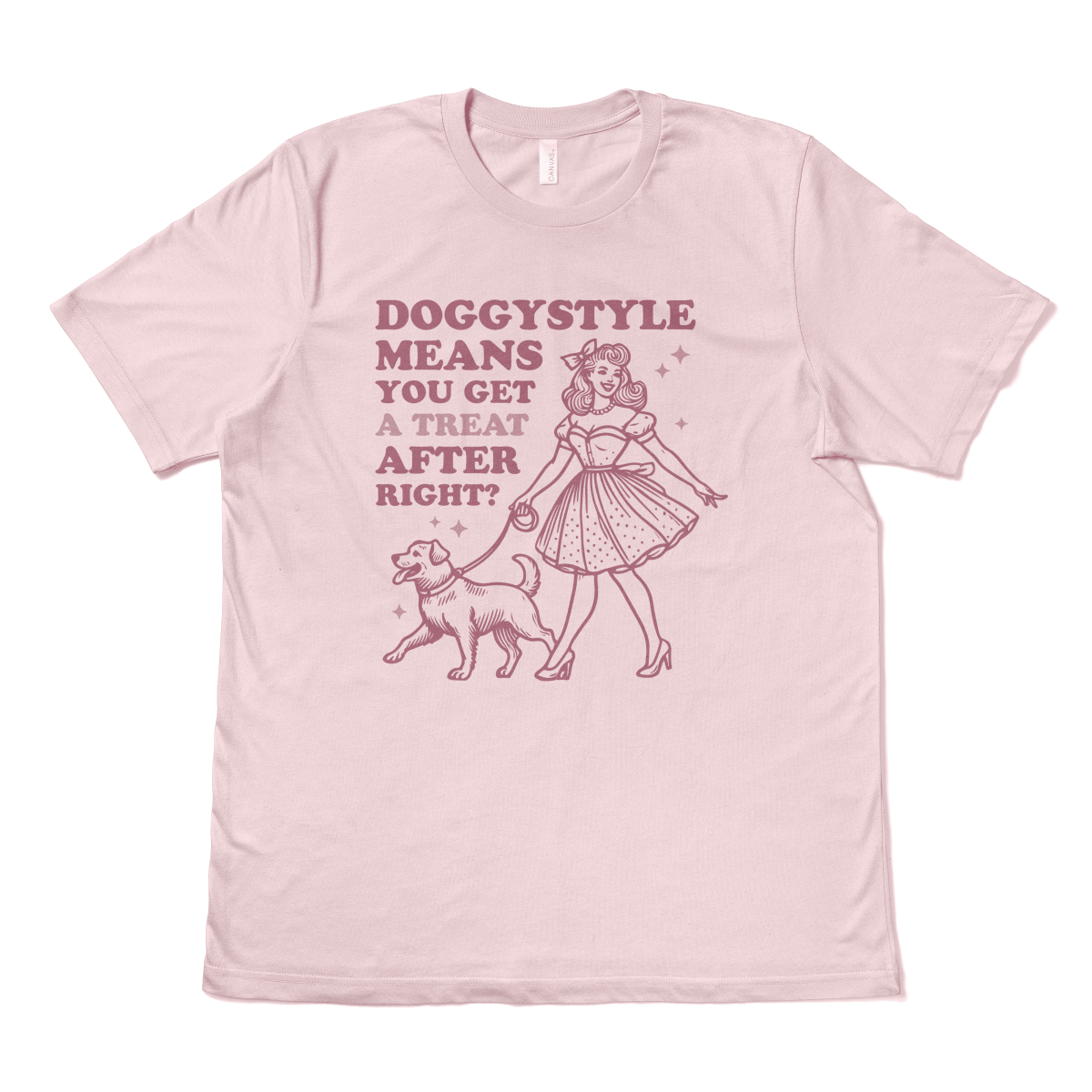 DOGGYSTYLE MEANS YOU GET A TREAT AFTER RIGHT - TeeHeeUSCo - T-Shirt