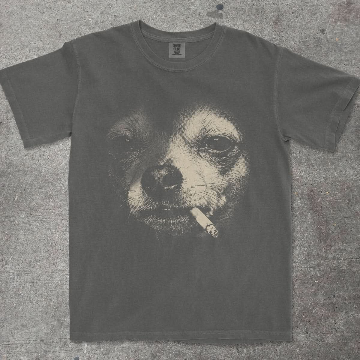 SMOKING CHIHUAHUA FACE - TeeHeeUSCo - T-Shirt