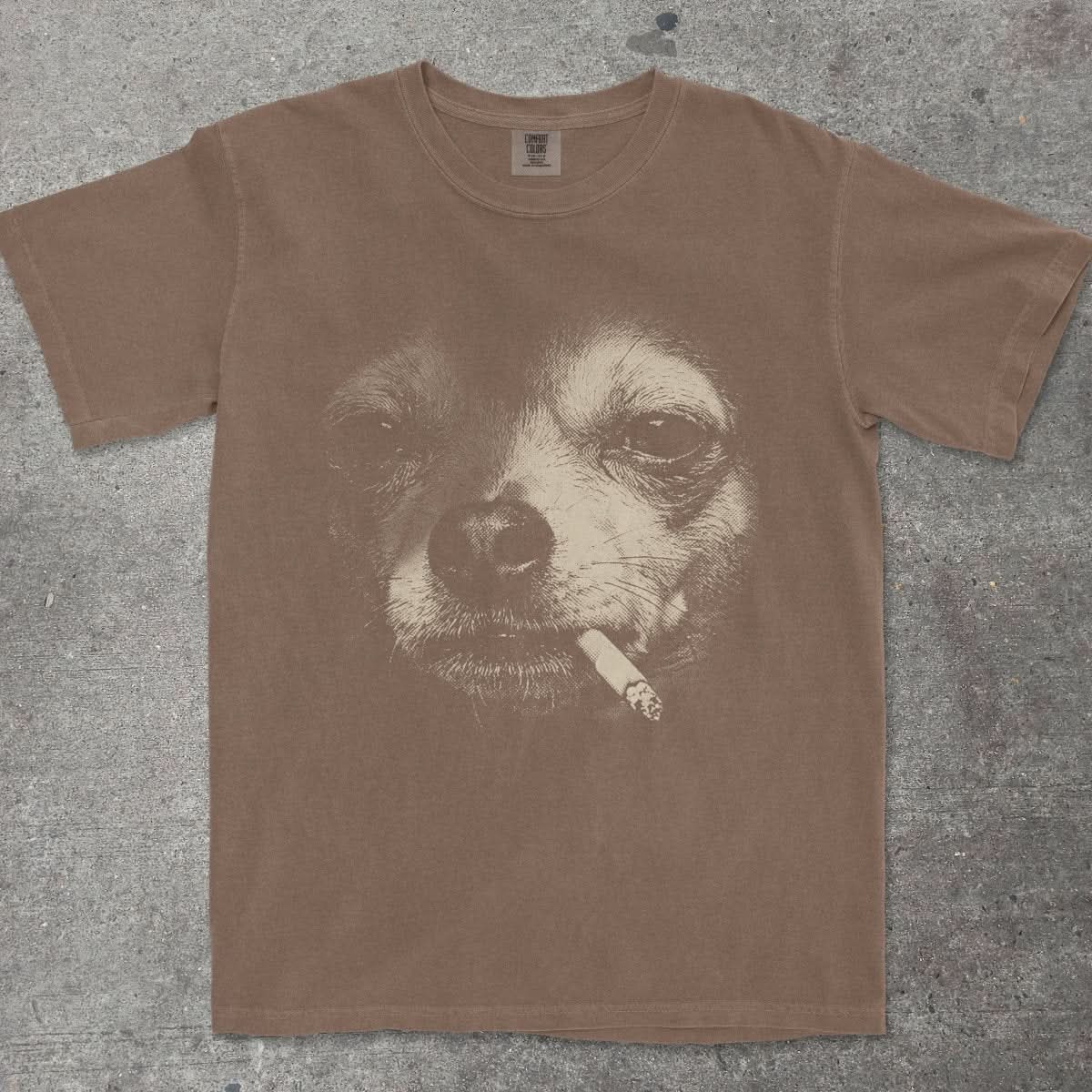 SMOKING CHIHUAHUA FACE - TeeHeeUSCo - T-Shirt