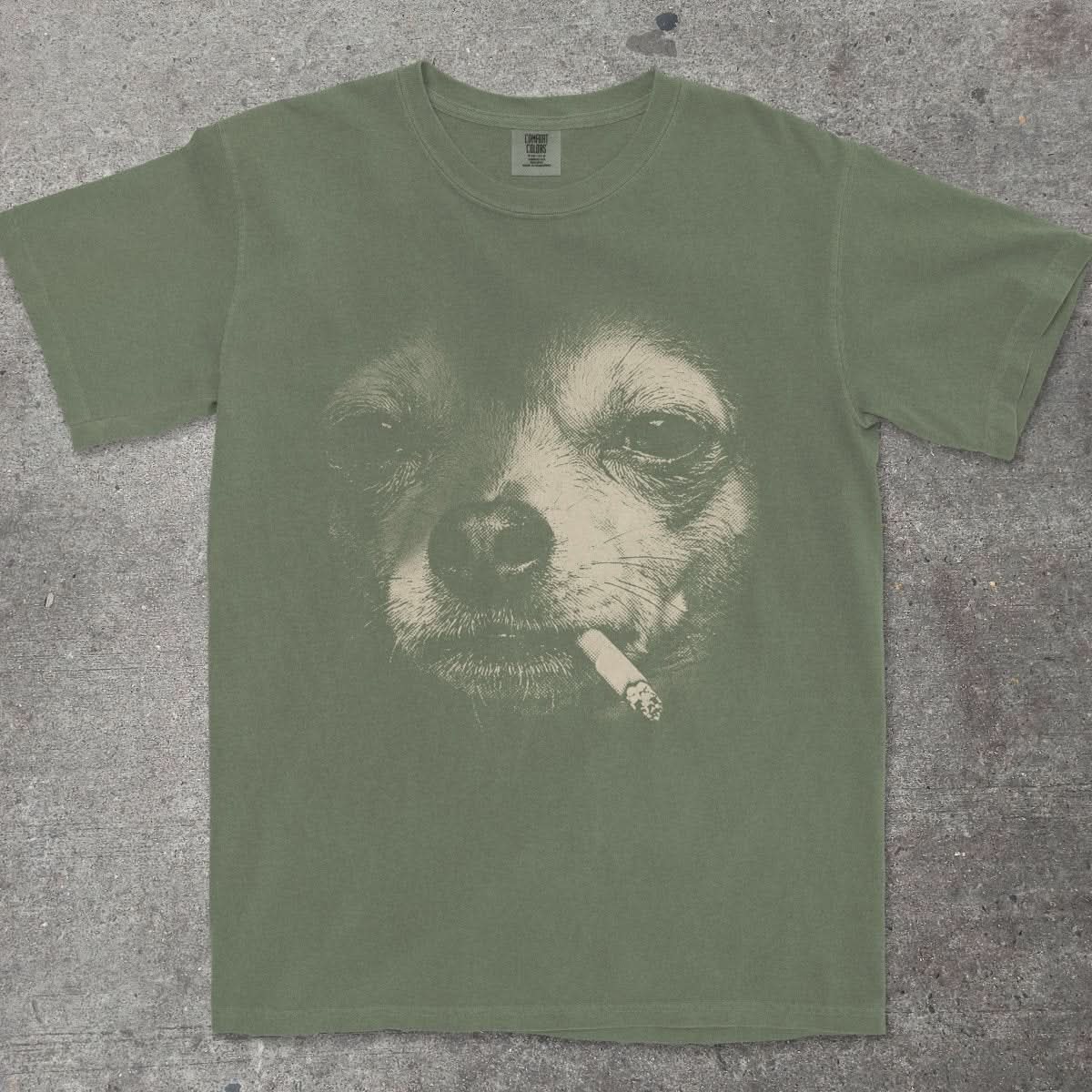 SMOKING CHIHUAHUA FACE - TeeHeeUSCo - T-Shirt