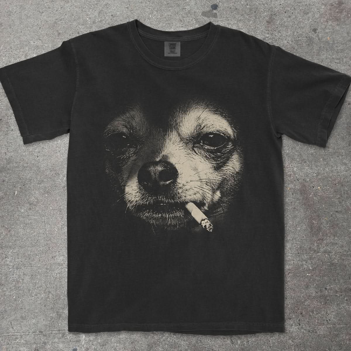 SMOKING CHIHUAHUA FACE - TeeHeeUSCo - T-Shirt