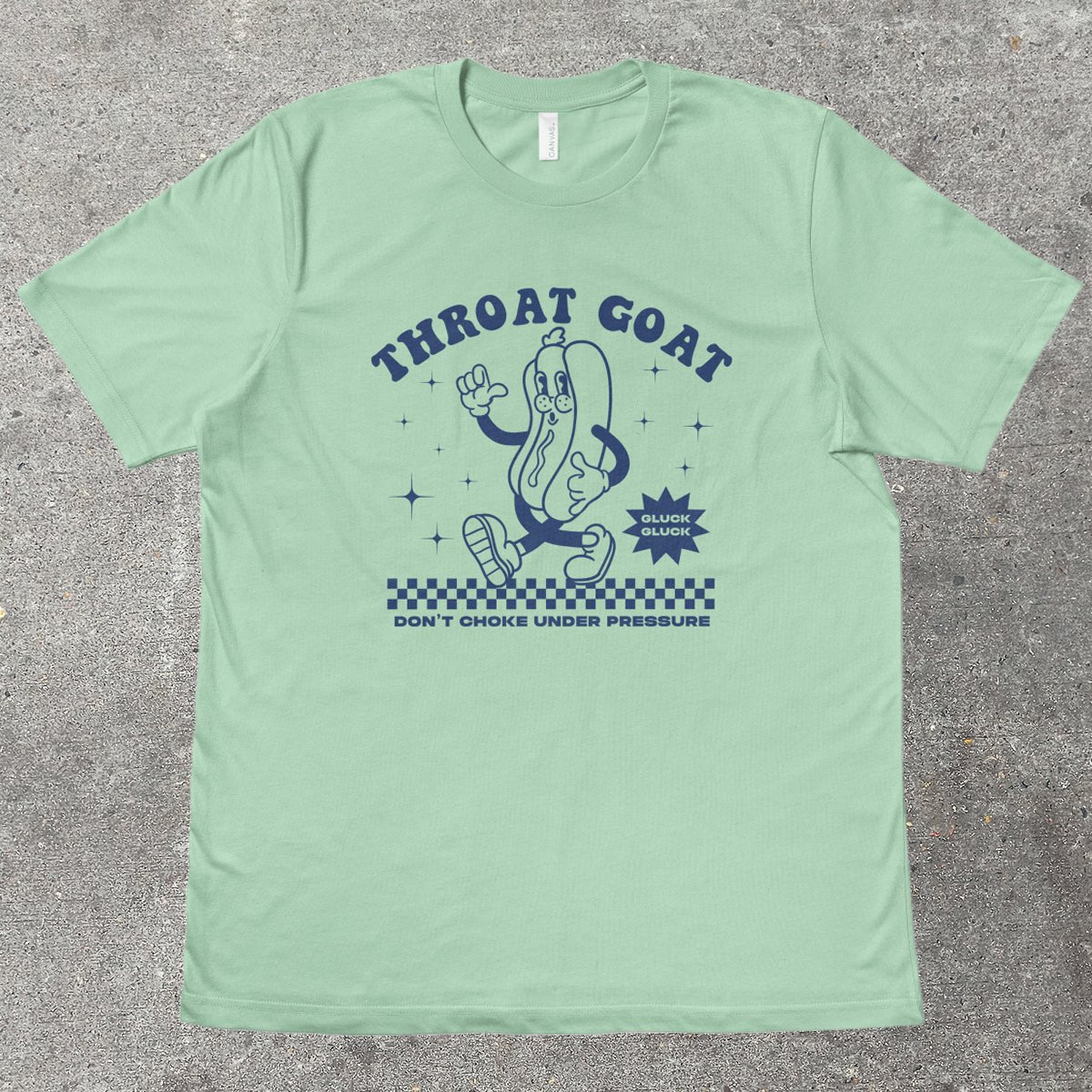 THROAT GOAT RETRO MASCOT - TeeHeeUSCo - T-Shirt