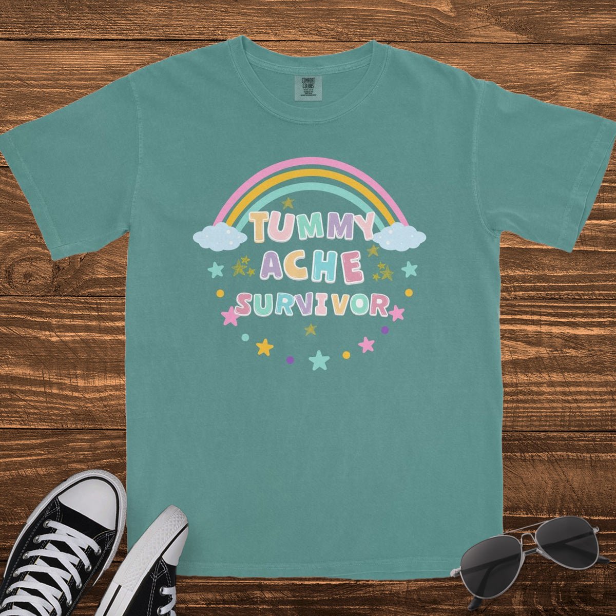 TUMMY ACHE SURVIVOR - TeeHeeUSCo - T-Shirt