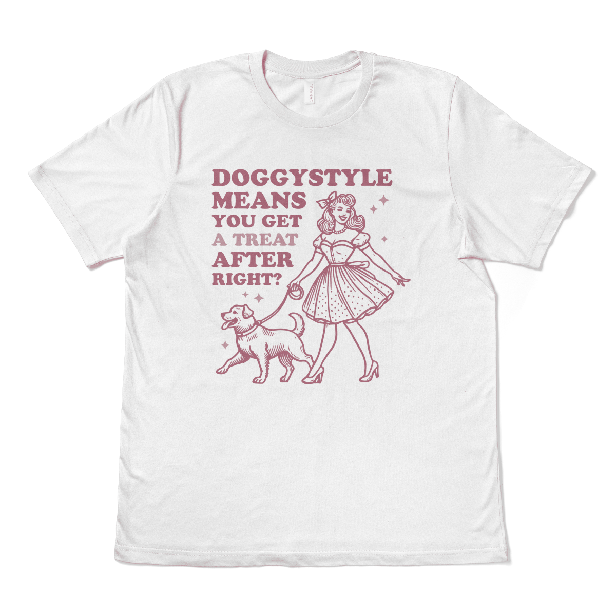 DOGGYSTYLE MEANS YOU GET A TREAT AFTER RIGHT - TeeHeeUSCo - T-Shirt